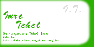 imre tehel business card